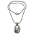 Blue topaz pendant necklace, 'Mother Sea Turtle' - Silver and Blue Topaz Turtle Necklace