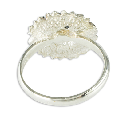 Sterling silver cocktail ring, 'Gerbera' - Pretty Sterling Silver Gerbera Daisy Cocktail Ring