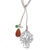 Multi-gemstone long pendant necklace, 'Colorful Banyan' - Handcrafted Cultured Pearl Carnelian Quartz Pendant Necklace