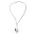 Multi-gemstone long pendant necklace, 'Colorful Banyan' - Handcrafted Cultured Pearl Carnelian Quartz Pendant Necklace (image 2b) thumbail