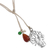 Multi-gemstone long pendant necklace, 'Colorful Banyan' - Handcrafted Cultured Pearl Carnelian Quartz Pendant Necklace (image 2c) thumbail