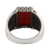 Men's onyx ring, 'Red-Orange Strength' - Men's Red-Orange Onyx Ring from India (image 2d) thumbail