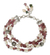 Pearl and tourmaline torsade bracelet, 'Bihar Rose' - Tourmaline and Pearl Beaded Bracelet