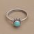 Sterling silver single stone ring, 'Touch of Simplicity' - Composite Turquoise and Sterling Silver Single Stone Ring (image 2) thumbail