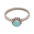 Sterling silver single stone ring, 'Touch of Simplicity' - Composite Turquoise and Sterling Silver Single Stone Ring thumbail