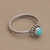 Sterling silver single stone ring, 'Touch of Simplicity' - Composite Turquoise and Sterling Silver Single Stone Ring (image 2c) thumbail