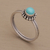 Sterling silver single stone ring, 'Touch of Simplicity' - Composite Turquoise and Sterling Silver Single Stone Ring (image 2d) thumbail