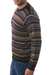 Men's 100% alpaca sweater, 'Geology' - Men's Striped and Patterned 100% Alpaca Pullover Sweater (image 2b) thumbail