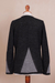 Alpaca blend sweater jacket, 'Chic Peek' - Black and Grey Alpaca Blend Open Front Sweater Jacket (image 2f) thumbail
