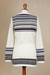 100% alpaca cardigan, 'Patchwork' - Ivory and Multi-Color Patchwork 100% Alpaca Knit Cardigan (image 2e) thumbail