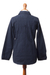 Cotton blouse 'Lily of Incas in Navy'  - Lily of the Incas Button-front Navy Blue Blouse (image 2c) thumbail
