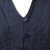 Cotton blouse 'Lily of Incas in Navy'  - Lily of the Incas Button-front Navy Blue Blouse (image 2e) thumbail