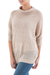Pullover sweater, 'Evening Flight in Beige' - Beige Pullover Sweater with Three Quarter Length Sleeves (image 2b) thumbail