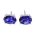 Sapphire stud earrings, 'Oceanic Marvel' - Oval Sapphire Stud Earrings from Thailand thumbail
