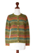 100% alpaca cardigan, 'Andean Secret' - Alpaca Wool Art Knit Cardigan Sweater (image 2c) thumbail