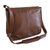 Leather messenger bag, 'Universal in Redwood' - Hand Crafted Brown Leather Messenger Bag
