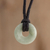 Jade pendant necklace, 'Circle of Love in Apple Green' - Apple Green Circular Jade Pendant Necklace from Guatemala (image 2) thumbail