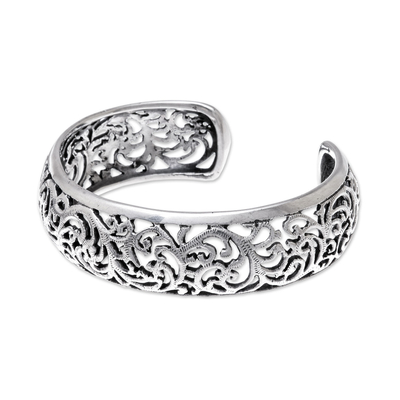 Raw Aquamarine Sterling Silver Cuff Bracelet — Felicia Grace Designs