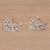 Sterling silver hoop earrings, 'Tribal Fire' - Tribal Style Sterling Silver Hoop Earrings from Bali (image 2c) thumbail