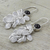 Rainbow moonstone and garnet dangle earrings, 'Jaipur Melody' - Rainbow Moonstone and Garnet Earrings Artisan Jewelry