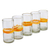 Highball de vidrio soplado, 'Ribbon of Sunshine' (juego de 5) - Juego de 5 vasos de vidrio reciclado soplado con raya naranja