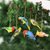 Wood ornaments, 'Festive Birds' (set of 6) - Hand-Painted Assorted Bird Ornaments (Set of 6)