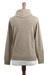 Cotton blend pullover, 'Taupe Versatility' - Cotton Blend Pullover in Taupe from Peru