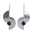 Ohrhänger aus Onyx - Moderne geometrische Hakenohrringe aus Sterlingsilber und Onyx