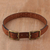Leather belt, 'Classic Elegance in Chestnut' - Handcrafted Leather Belt in Chestnut from India thumbail