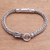 Sterling silver pendant bracelet, 'Clutching Ring' - Dragon-Themed Sterling Silver Pendant Bracelet from Bali (image 2) thumbail