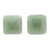 Jade stud earrings, 'Simply Luxurious' - Apple Green Square Jade Stud Earrings from Guatemala