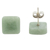 Jade stud earrings, 'Simply Luxurious' - Apple Green Square Jade Stud Earrings from Guatemala (image 2d) thumbail