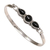 Onyx bangle bracelet, 'Vision of Loveliness' - Onyx bangle bracelet (image 2d) thumbail