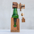 Wood puzzle, 'Open the Bottle' (5.5 inch) - Handmade Wood Bottle Holder and Puzzle (5.5 Inch) (image 2b) thumbail