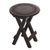 Mahogany and leather folding table, 'Garland' - Collectible Mahogany Leather Folding Accent Table thumbail