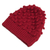 Mütze aus Alpaka-Mischung, „Chili Pompoms“ – Mütze aus Alpaka-Mischung mit Pompom-Muster aus Peru