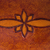 Leather catchall, 'Gothic Flower' - Handcrafted Leather Catchall from Peru (image 2d) thumbail