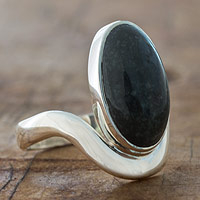 Jade cocktail ring, 'Secret of the Earth'