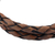 Pulsera de cuero trenzado, 'Braided Burnt Sienna' - Pulsera trenzada de cuero marrón con plata de ley