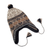 100% alpaca chullo hat, 'Andean Patterns' - 100% Alpaca Chullo Hat in Tan and Eggshell from Peru