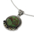 Multigem pendant necklace, 'Valley of Flowers' - Indian Silver Necklace with Green Composite Turquoise