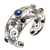 Amethyst and pearl cuff bracelet, 'Sweet Frangipani' - Floral Sterling Silver and Pearl Cuff Bracelet (image 2c) thumbail