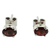 Garnet stud earrings, 'Scintillate' - 3 Carat Garnet Stud Earrings from India thumbail