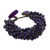Wood beaded torsade bracelet, 'Nan Belle' - Purple Torsade Bracelet Wood Beaded Jewelry