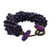 Wood beaded torsade bracelet, 'Nan Belle' - Purple Torsade Bracelet Wood Beaded Jewelry