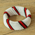 Beaded bangle bracelet, 'Kenya Warrior in White' - Beaded Bangle Bracelet Handmade in Kenya thumbail