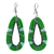 Beaded dangle earrings, 'Valley Green' - Kenyan Green Beaded Dangle Earrings (image 2a) thumbail