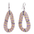 Beaded dangle earrings, 'Serengeti Twilight' - Hand Beaded Multicolored Dangle Earrings (image 2a) thumbail
