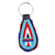 Beaded key fob, 'Mombasa Turquoise' - Hand Beaded Oval Key Fob from kenya (image 2a) thumbail