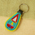Beaded key fob, 'Savanna Sunshine' - Multicolored Handmade Beaded Key Fob thumbail